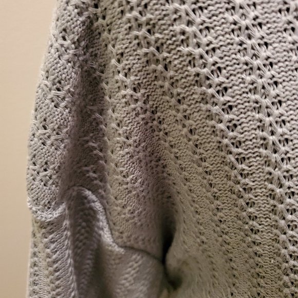 Cardigan Sweater with One button detail - Gray - Picture 4 of 4